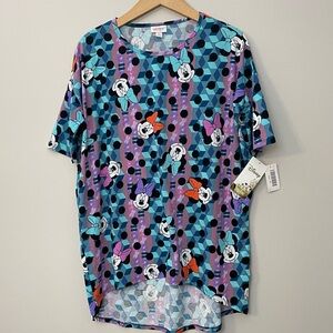 Disney LulaRoe Irma XS Top NWT Minnie Mouse